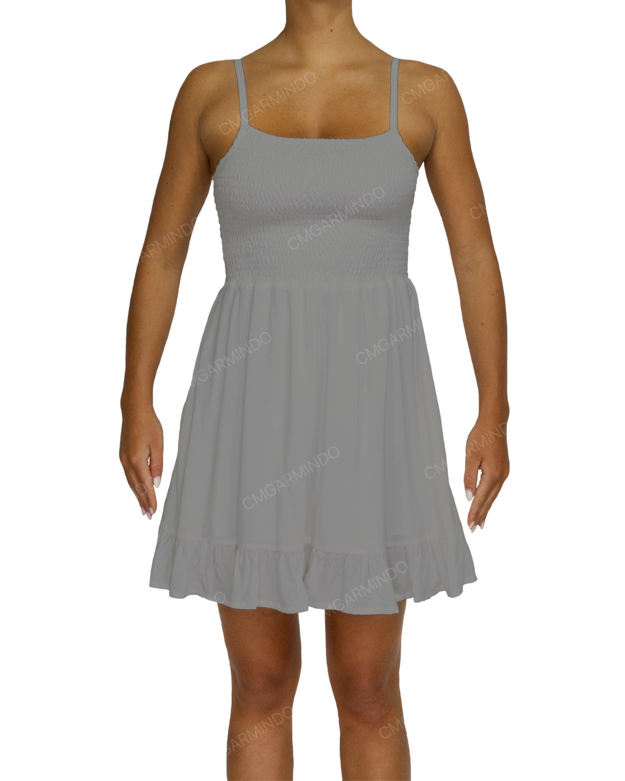 Shirred Midi Dress