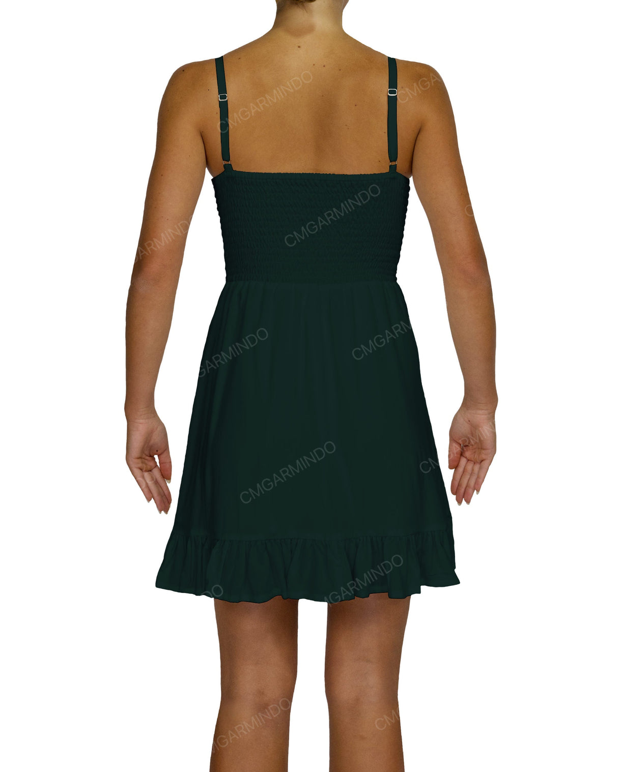 Shirred Midi Dress