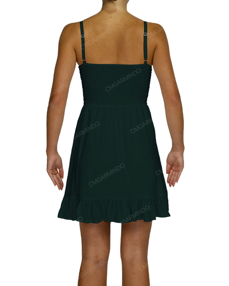 Shirred Midi Dress