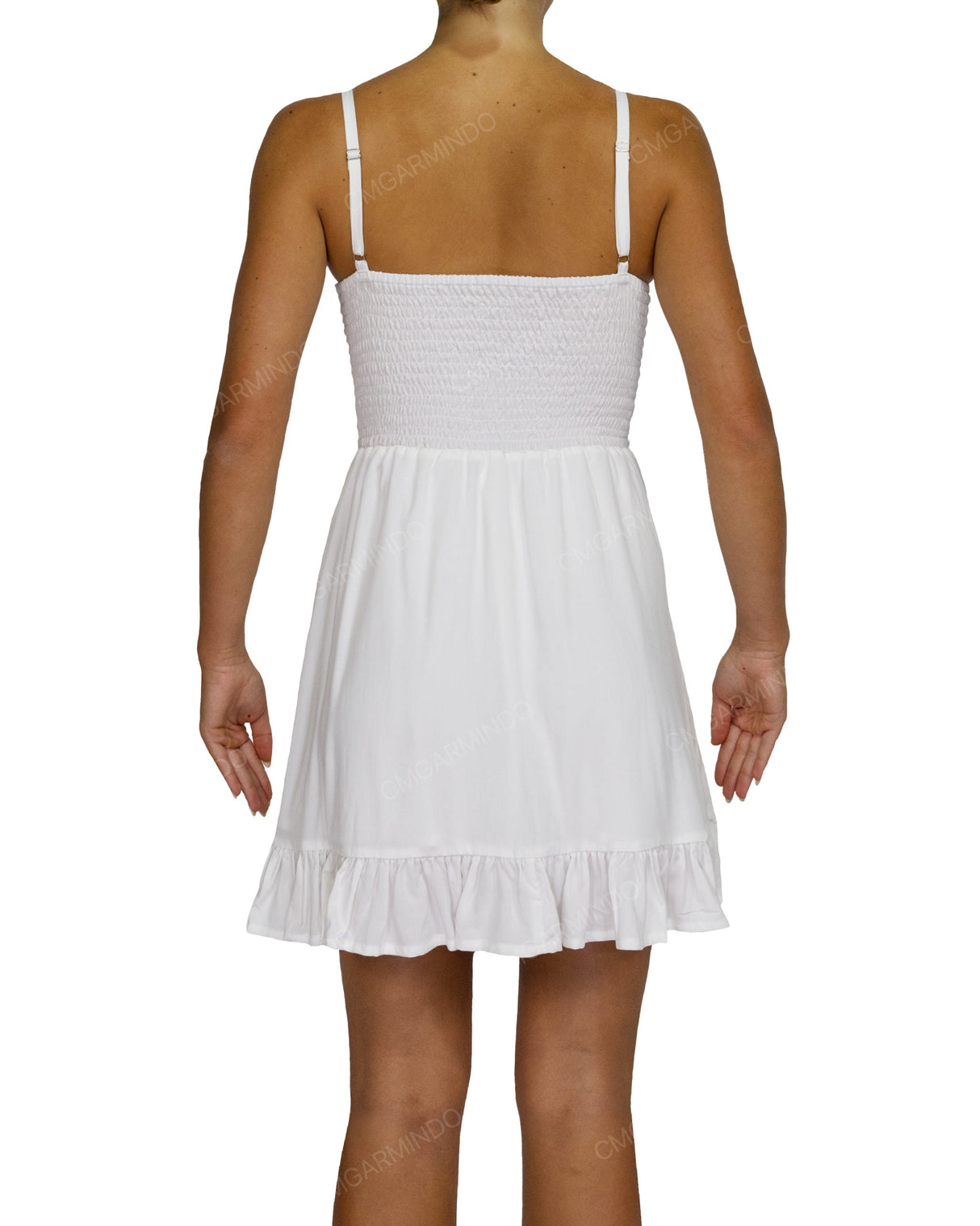 Shirred Midi Dress
