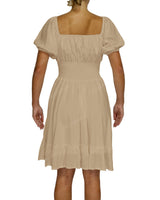Puff Sleeve Midi Dress