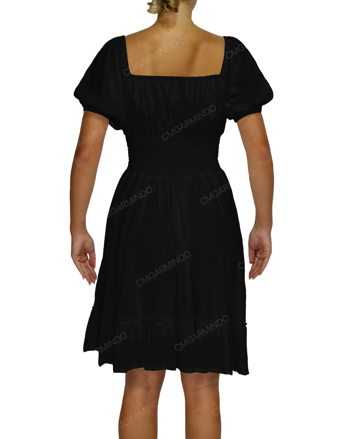 Puff Sleeve Midi Dress