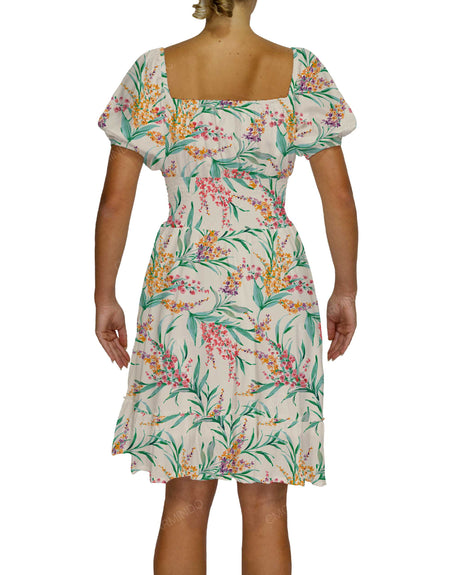 Puff Sleeve Midi Dress