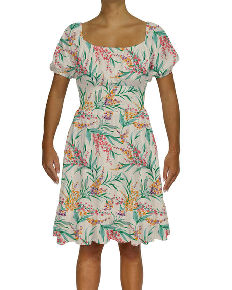 Puff Sleeve Midi Dress