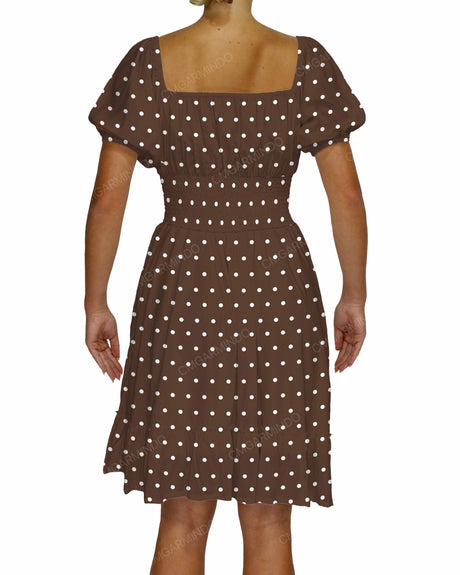 Puff Sleeve Midi Dress