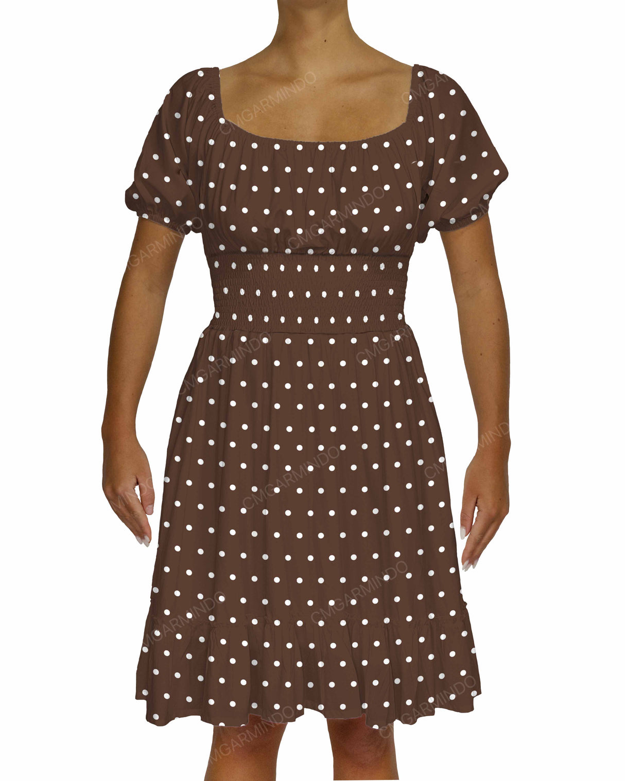 Puff Sleeve Midi Dress