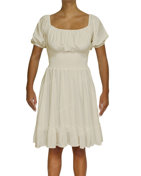 Puff Sleeve Midi Dress