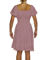 Puff Sleeve Midi Dress