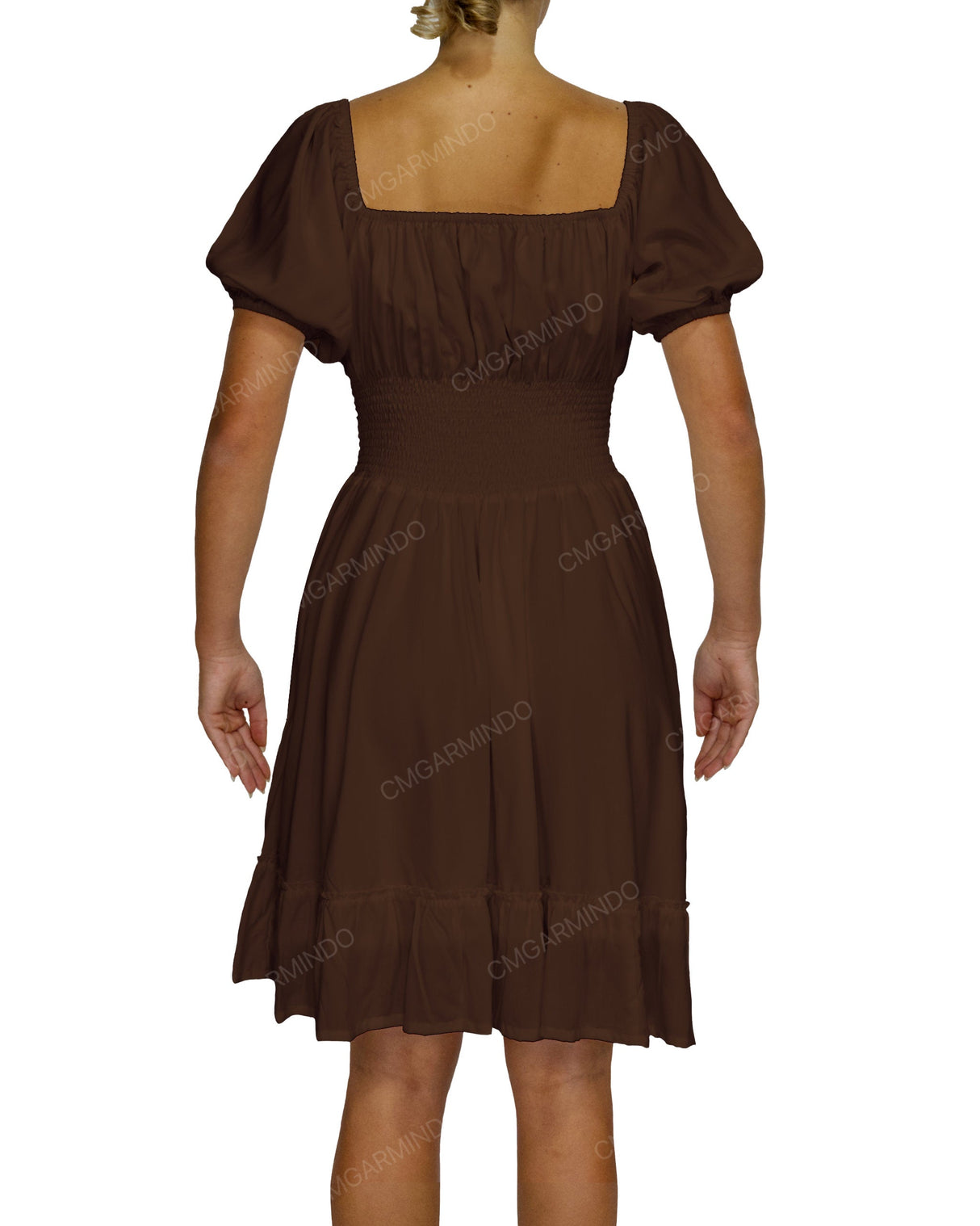 Puff Sleeve Midi Dress