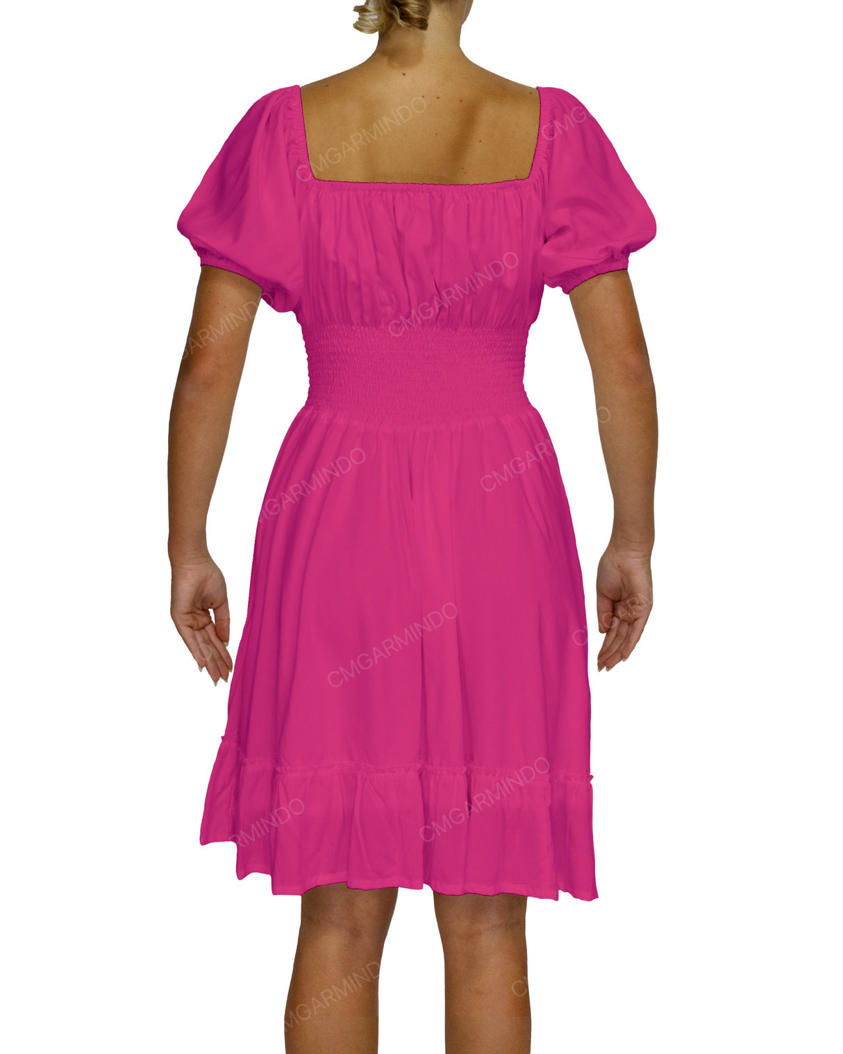 Puff Sleeve Midi Dress