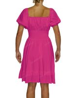 Puff Sleeve Midi Dress