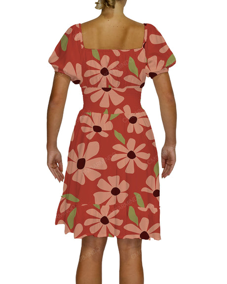 Puff Sleeve Midi Dress