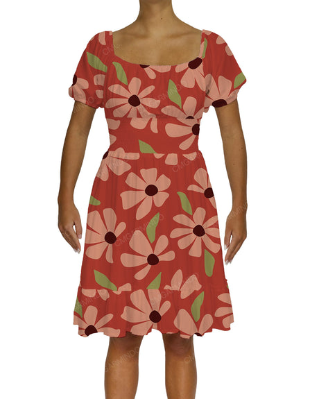 Puff Sleeve Midi Dress
