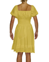 Puff Sleeve Midi Dress
