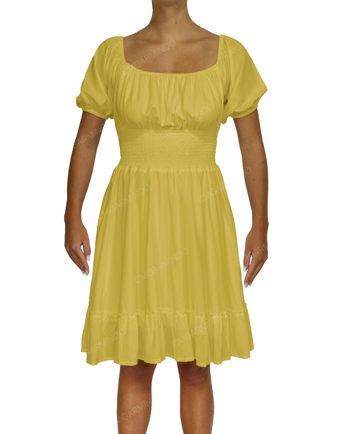 Puff Sleeve Midi Dress