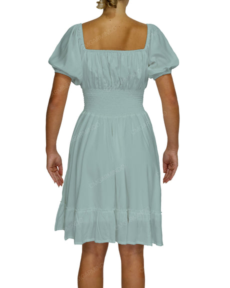 Puff Sleeve Midi Dress