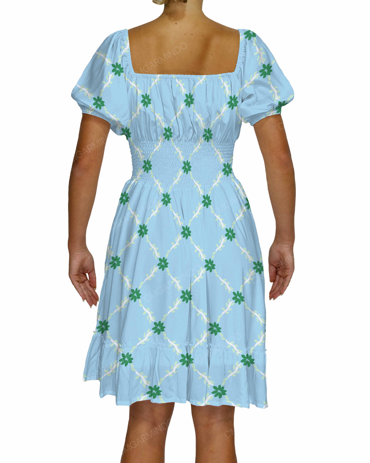 Puff Sleeve Midi Dress