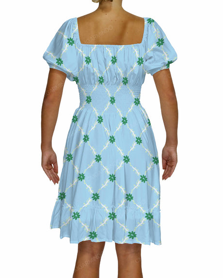 Puff Sleeve Midi Dress