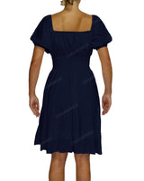 Puff Sleeve Midi Dress