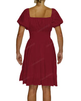 Puff Sleeve Midi Dress