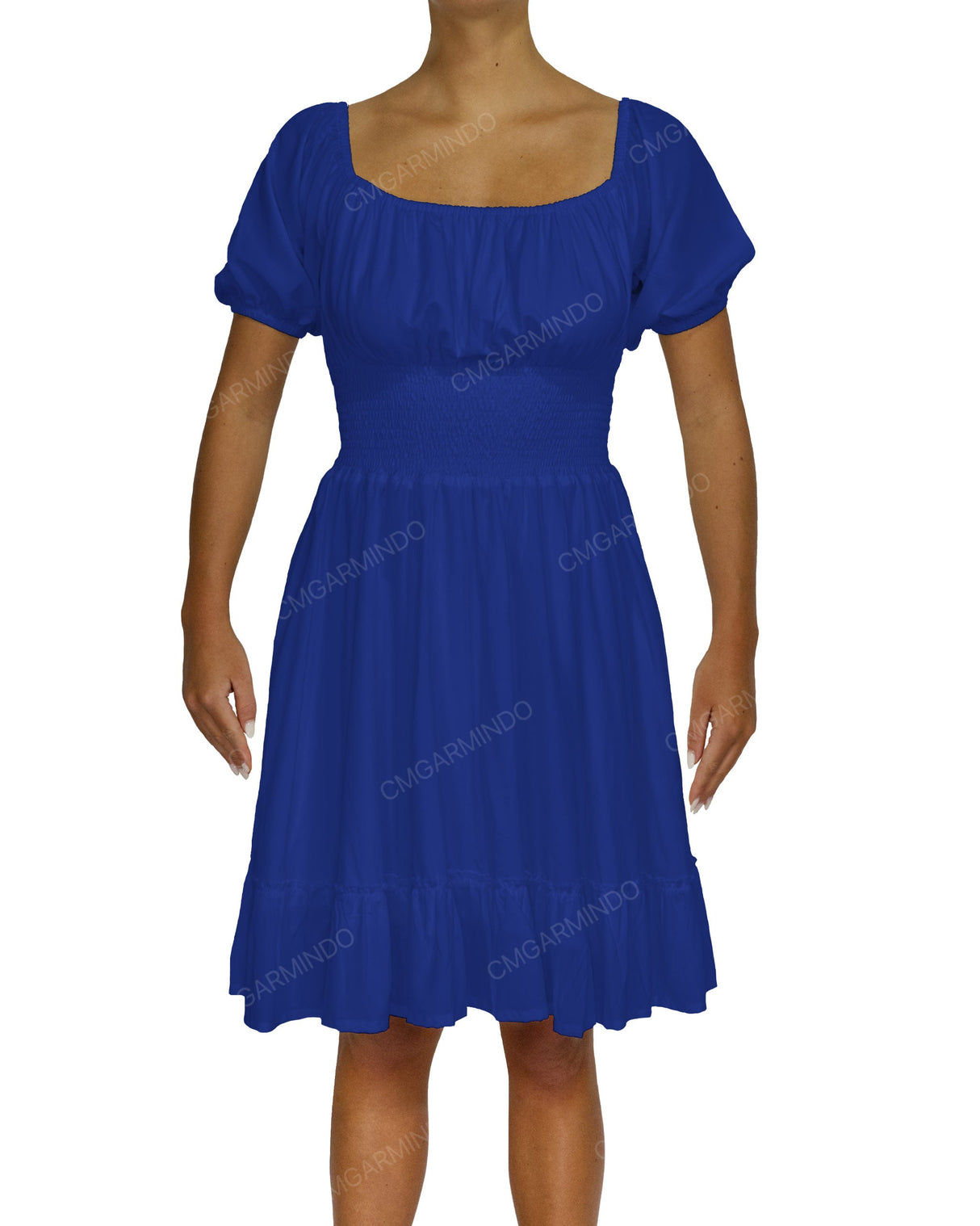 Puff Sleeve Midi Dress