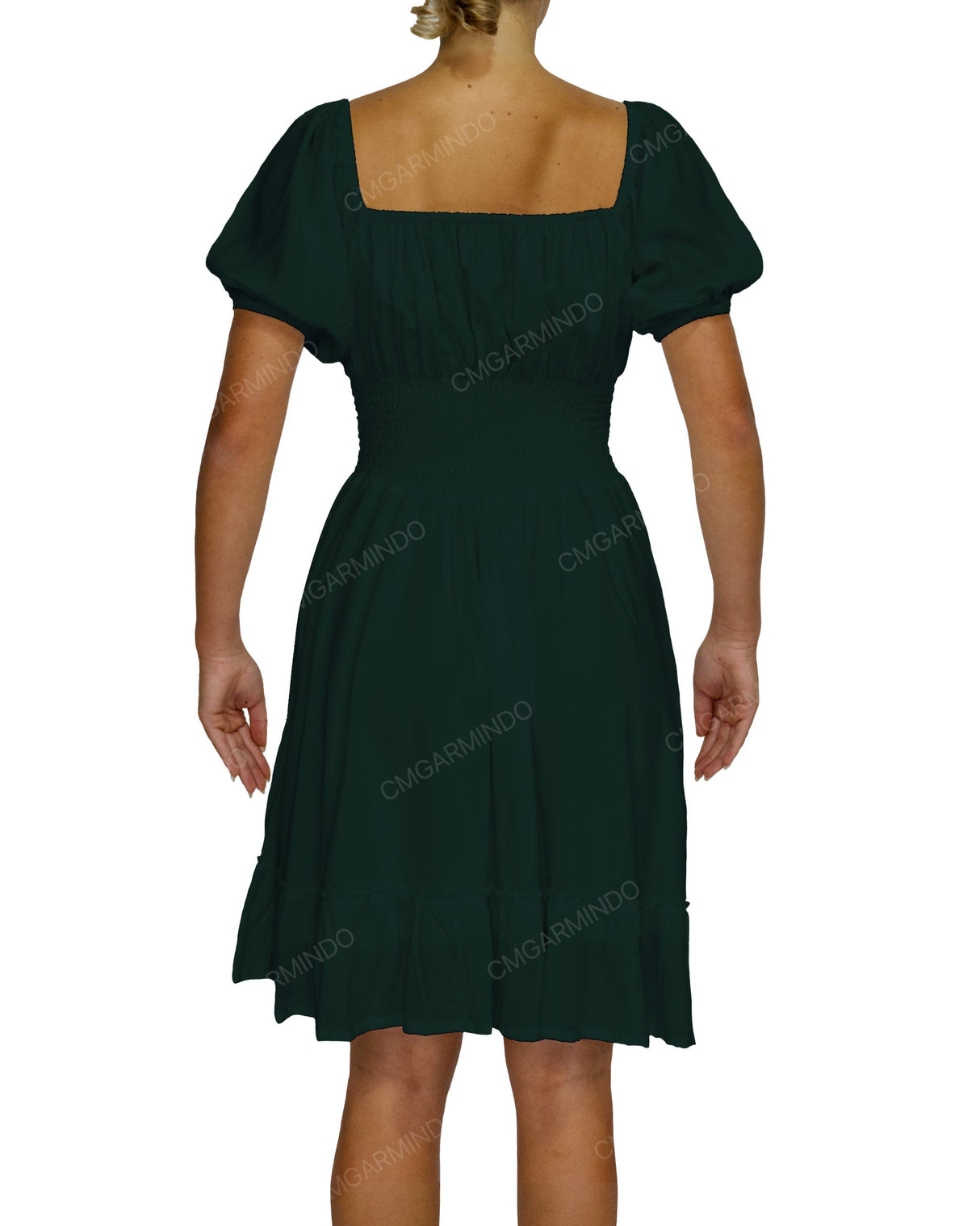 Puff Sleeve Midi Dress