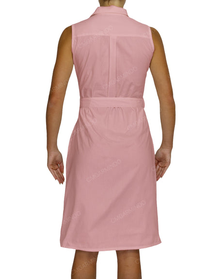 Sleeveless Shirt Dress