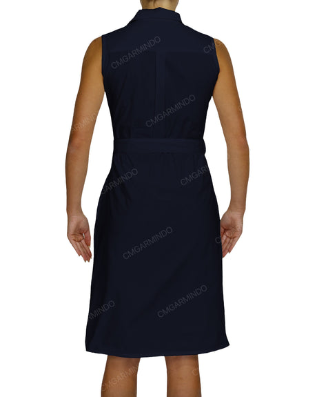 Sleeveless Shirt Dress
