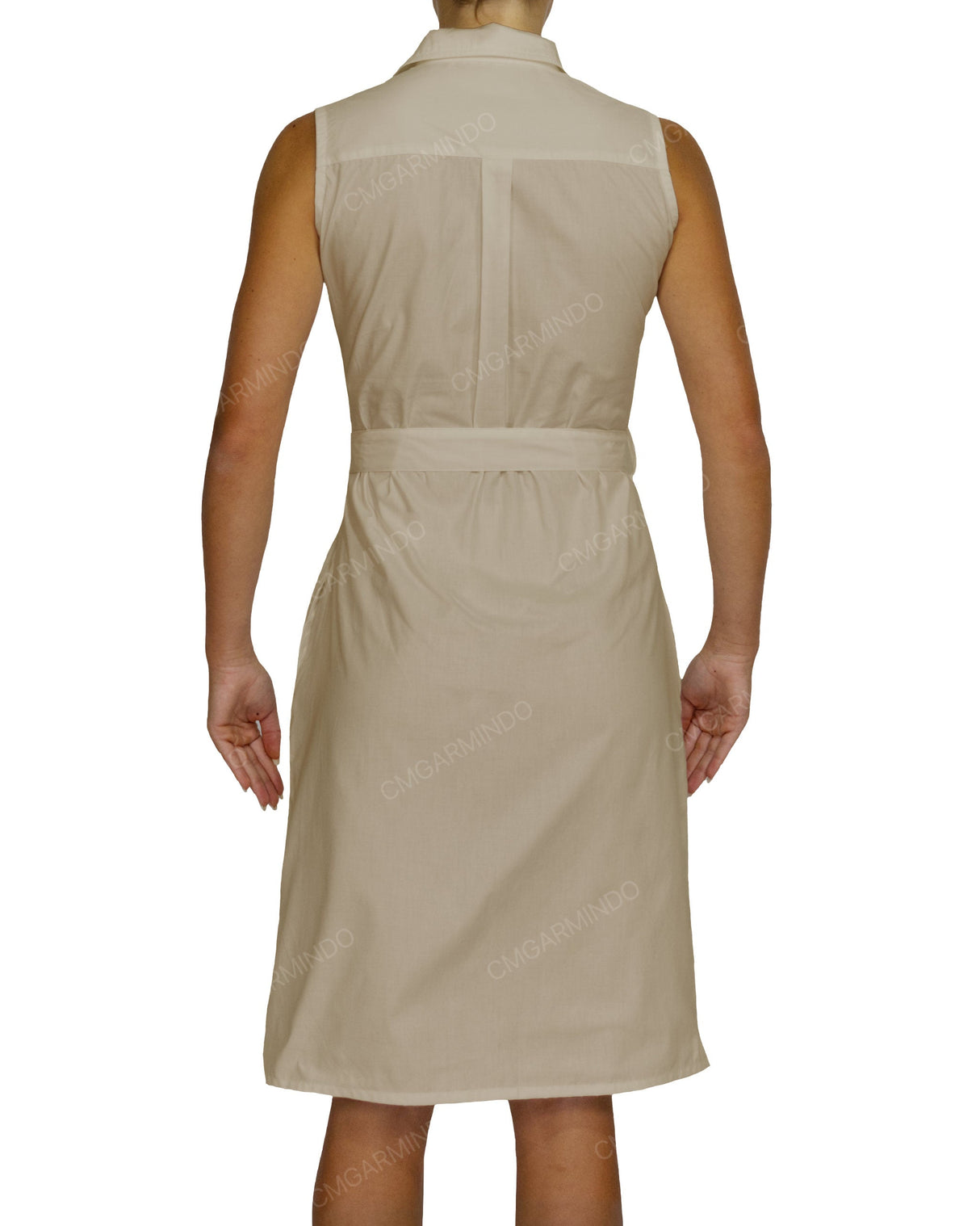 Sleeveless Shirt Dress