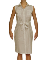 Sleeveless Shirt Dress