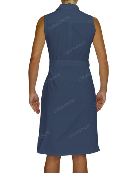 Sleeveless Shirt Dress