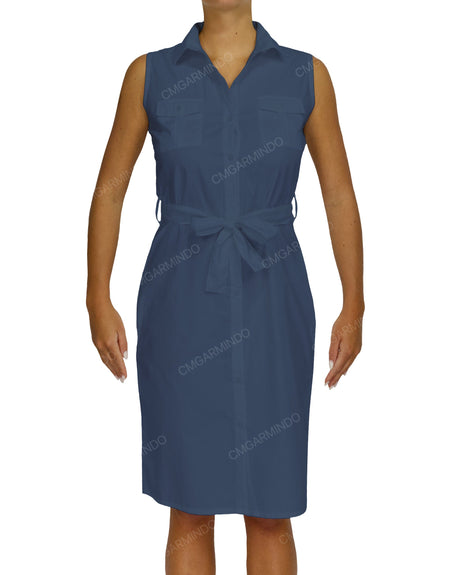 Sleeveless Shirt Dress