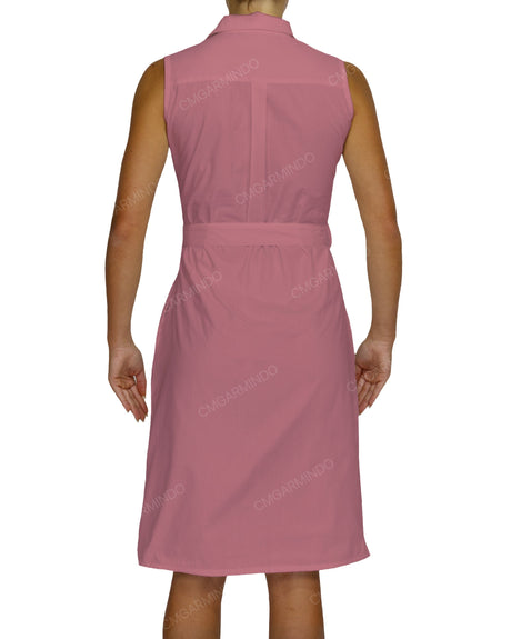 Sleeveless Shirt Dress