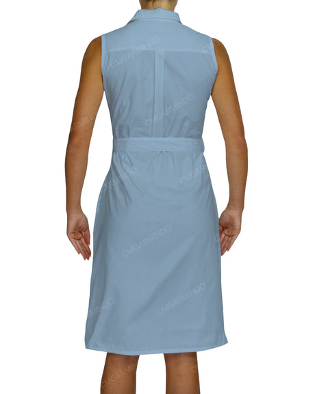 Sleeveless Shirt Dress