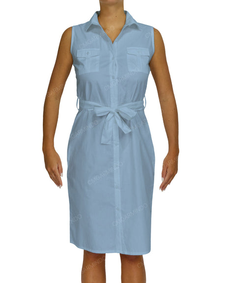 Sleeveless Shirt Dress