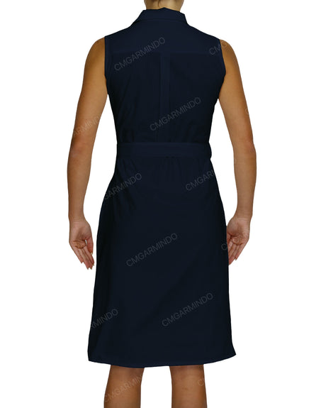 Sleeveless Shirt Dress