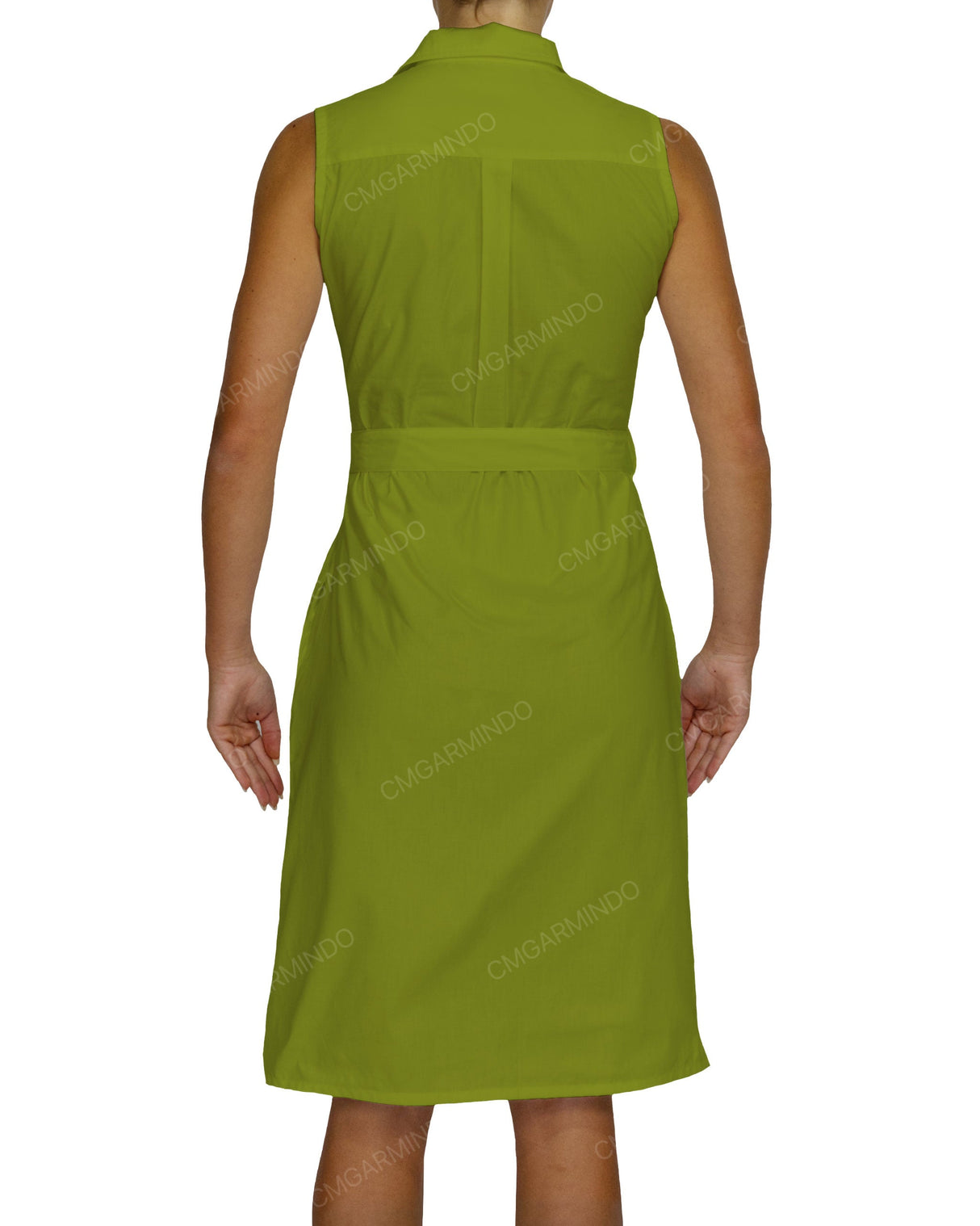 Sleeveless Shirt Dress