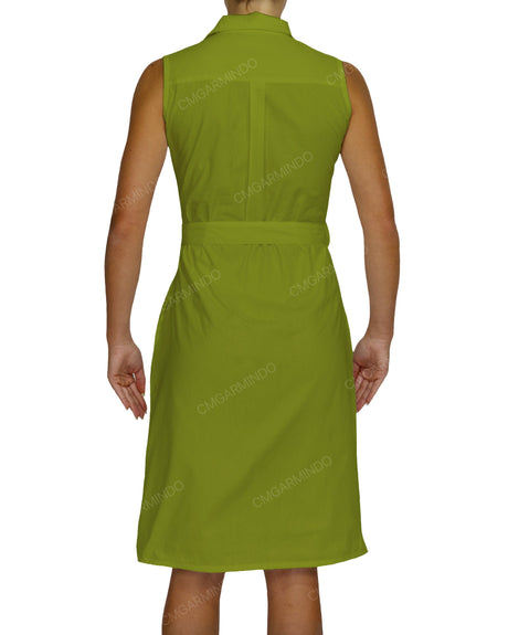 Sleeveless Shirt Dress