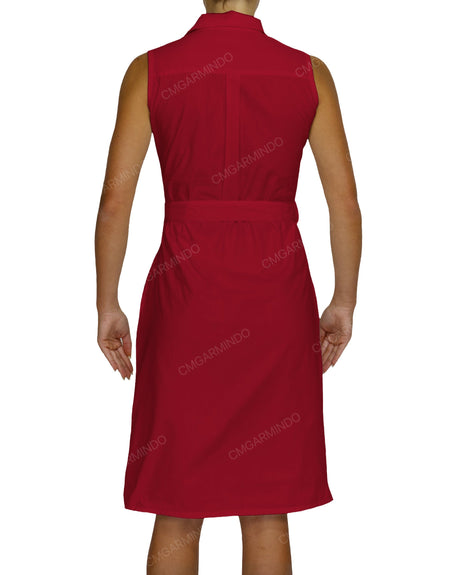 Sleeveless Shirt Dress