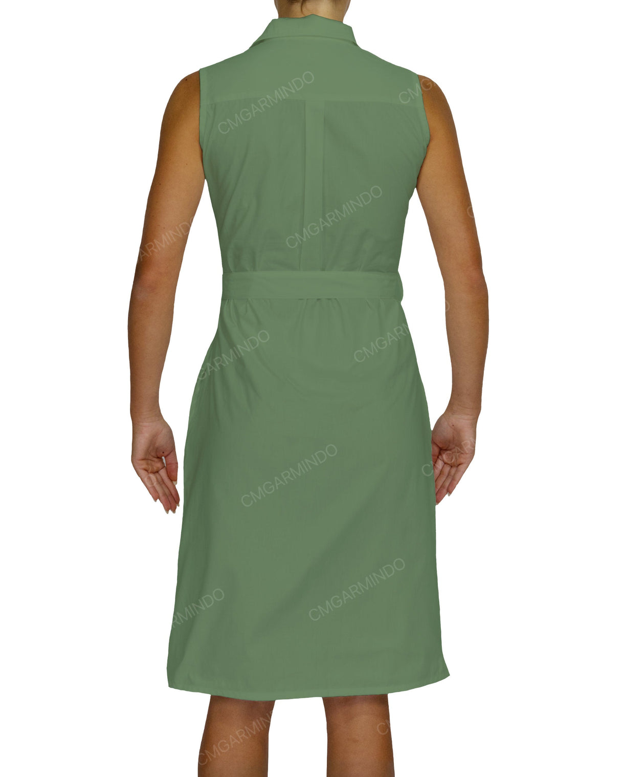 Sleeveless Shirt Dress