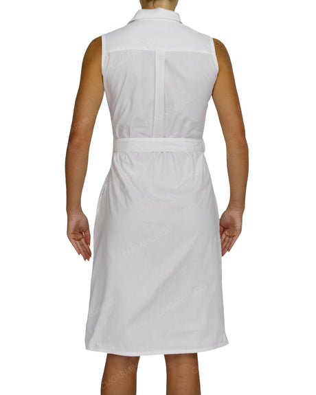Sleeveless Shirt Dress