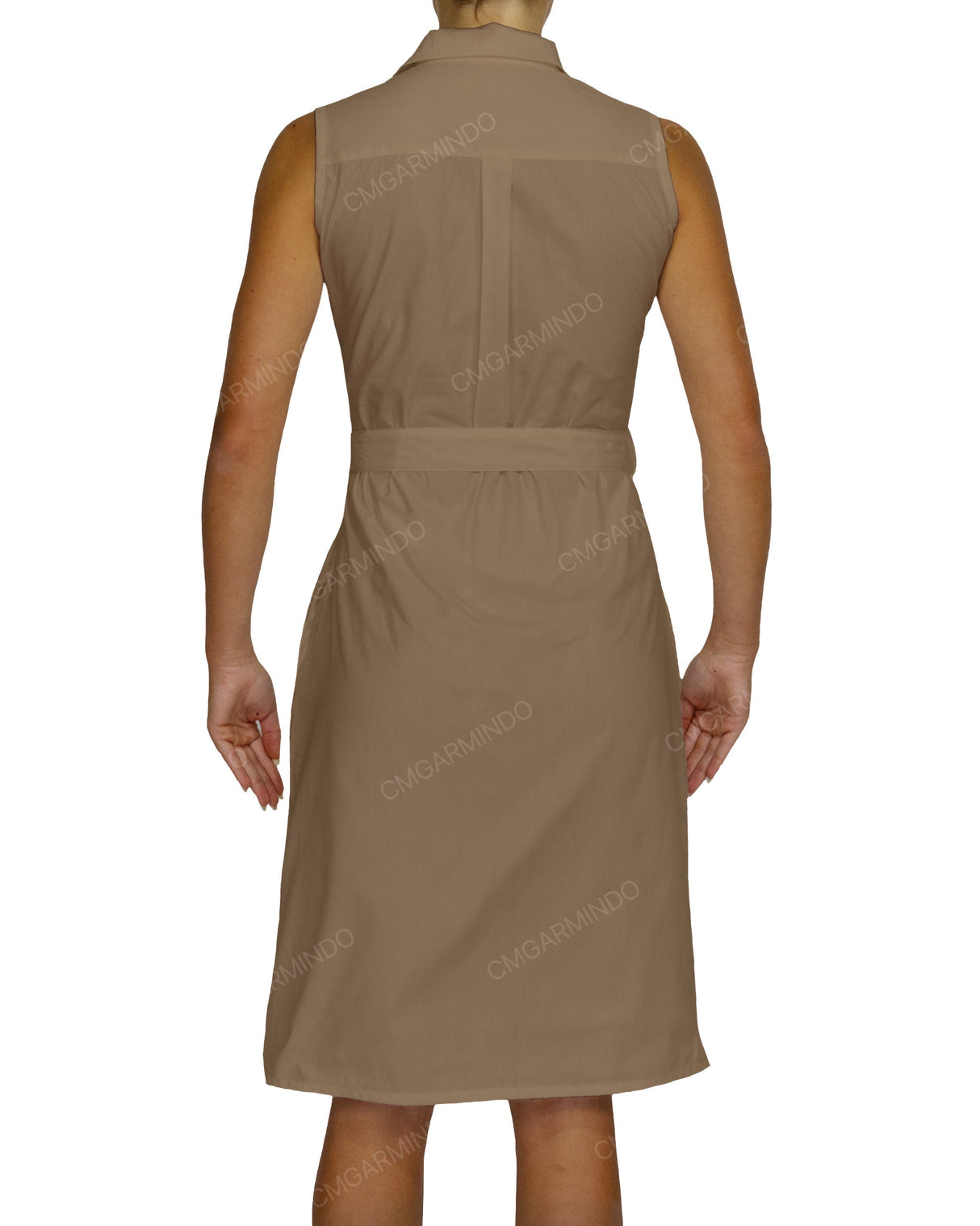 Sleeveless Shirt Dress