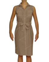 Sleeveless Shirt Dress