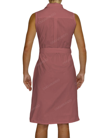 Sleeveless Shirt Dress