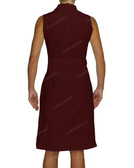 Sleeveless Shirt Dress