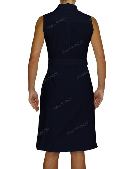 Sleeveless Shirt Dress