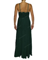 Shirred Halter Tie Tiered Maxi Dress