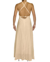 Halter Tie Asymmetrical Maxi Dress