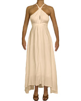Halter Tie Asymmetrical Maxi Dress