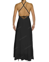 Halter Tie Asymmetrical Maxi Dress